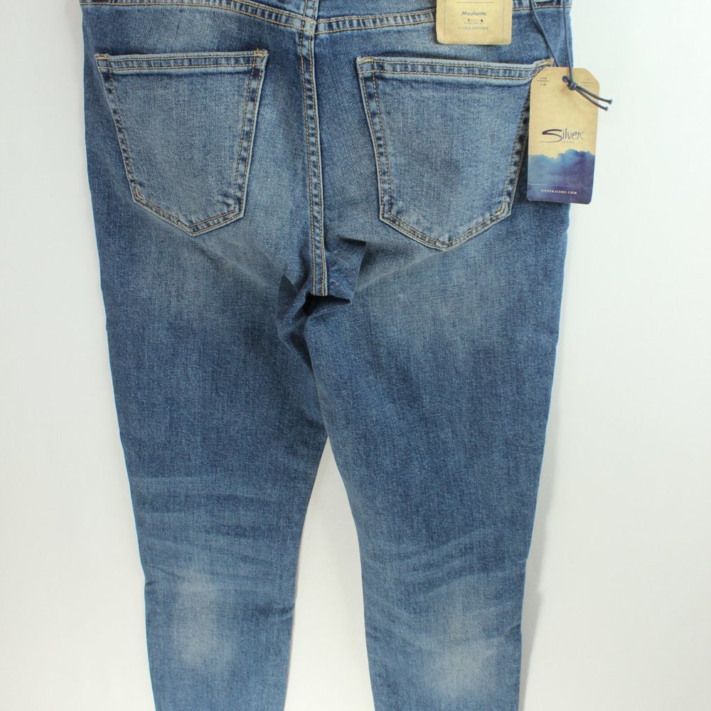 BLUE JEANS SILVER AIKO Skinny Women's Size‎ W24 L25 - Picture 12 of 12